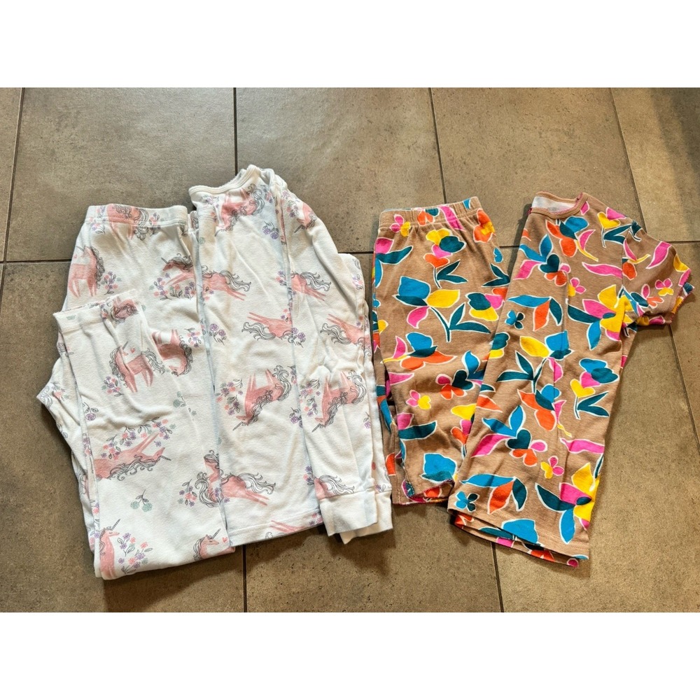 Lot Carter's Pajamas‎ 14 Girls 2pc Set Unicorn Floral Shorts Pants Cotton Summer